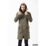 Elegant men's coat Ferdinand - light khaki 2XL