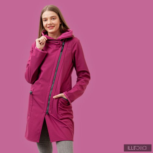 Nagy kapucnis Fioda no2 - ciklámen - 4XL