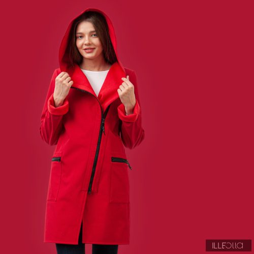 Big hoodie Fioda no2 - cherry red - XS