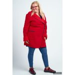 FIODA 2.0 women softshell coat with Large Hood - cherry red S