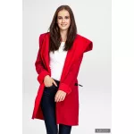 FIODA 2.0 women softshell coat with Large Hood - cherry red 3Xl