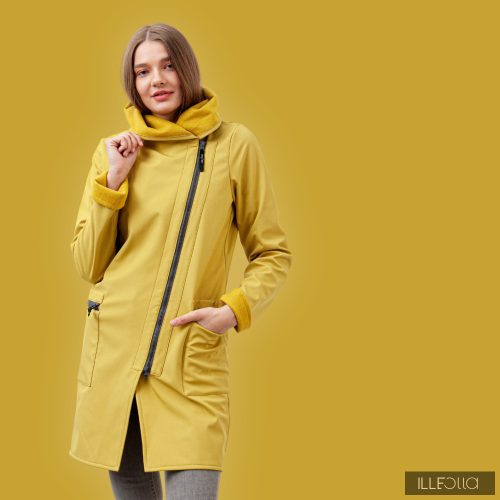 Big hoodie Fioda no2 - mustard yellow - M