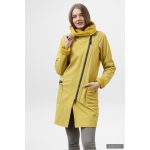 FIODA 2.0 women softshell coat with Large Hood - mustard yellow S