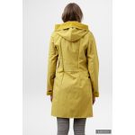 FIODA 2.0 women softshell coat with Large Hood - mustard yellow S