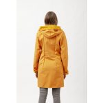 FIODA 2.0 women softshell coat with Large Hood - ochre yellow
