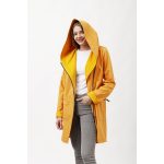 FIODA 2.0 women softshell coat with Large Hood - ochre yellow