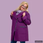 FIODA 2.0 women softshell coat with Large Hood - eggplant purple L