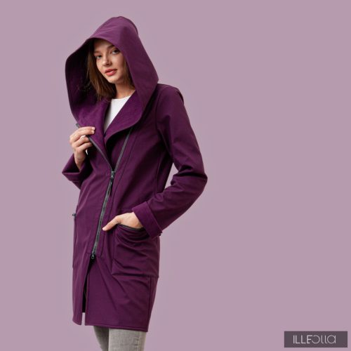 Big hoodie Fioda no2 - eggplant purple