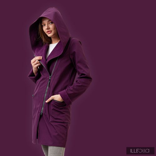Big hoodie Fioda no2 - eggplant purple - M