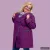 FIODA 2.0 women softshell coat with Large Hood - eggplant purple S