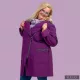 FIODA 2.0 women softshell coat with Large Hood - eggplant purple L