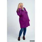 FIODA 2.0 women softshell coat with Large Hood - eggplant purple L