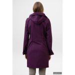 FIODA 2.0 women softshell coat with Large Hood - eggplant purple L