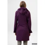 FIODA 2.0 women softshell coat with Large Hood - eggplant purple L