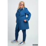 FIODA 2.0 women softshell coat with Large Hood - dark petrol XL