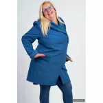 FIODA 2.0 women softshell coat with Large Hood - dark petrol XL