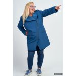 FIODA 2.0 women softshell coat with Large Hood - dark petrol