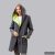 Big hoodie Fioda no2 - gray/appplegreen