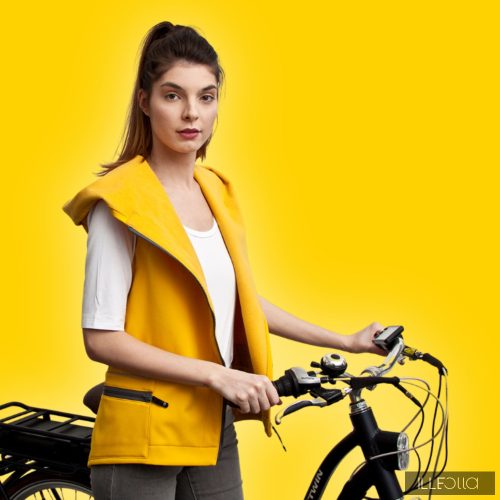 Sportos Fiodi Bike mellény - citromsárga XS