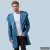 Big hoodie Fodor - melange light blue