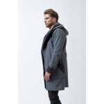 Men’s Coat with Large Hood FODOR –  Casual Elegance - gray melange 