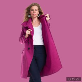 Elegant FORTUNA trench coat  - cyclamen