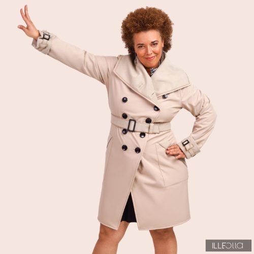 Elegant Fortuna trench coat - beige