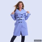 Elegáns Fortuna trench coat - lavender blue