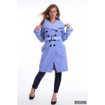 Elegáns Fortuna trench coat - lavender blue