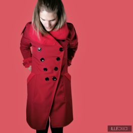 Elegant Fortuna trench coat - cherry red Elegant Fortuna trench coat - cherry red