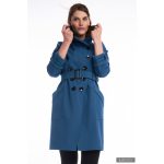 Elegáns Fortuna trench coat - petrol kék - S