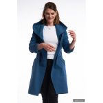 Elegáns Fortuna trench coat - petrol kék - S