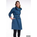 Elegáns Fortuna trench coat - petrol kék - S