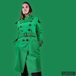 Elegant Fortuna trench coat - green
