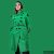 Elegant Fortuna trench coat - green