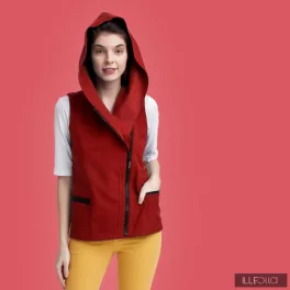 Practical Franci vest - cherry red
