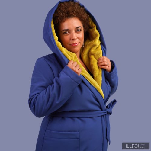 Gertrúd 2.0 winter coat - midnightblue/mustard yellow  L