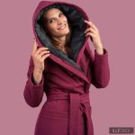 Gertúd 2.0 winter coat - melange fuchsia/graphite grey
