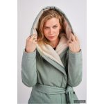 Gertúd 2.0 winter coat - melange mint green/ off white