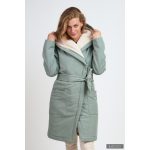 Gertúd 2.0 winter coat - melange mint green/ off white