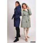 Gertúd 2.0 winter coat - melange mint green/ off white