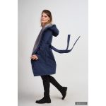 Gertúd 2.0 winter coat - melange navy blue/ light gray