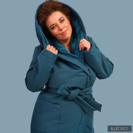 Gertúd 2.0 winter coat - melange teal / turquoise