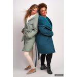 Gertúd 2.0 winter coat - melange teal / turquoise