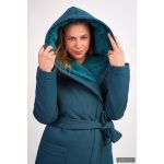 Gertúd 2.0 winter coat - melange teal / turquoise