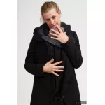 Gertrud wintercoat baby panel - black/gray