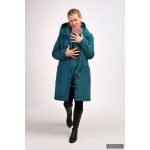 Gertrú  télikabát babahordozó panel - melange türkiz / sötét türkiz