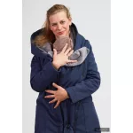 Gertrud wintercoat baby panel - navyblue/gray
