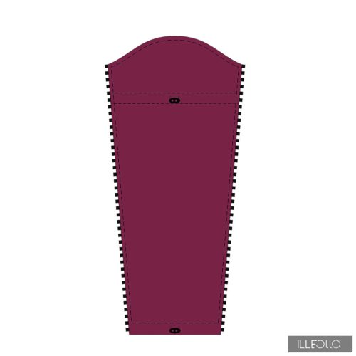 Gertrú  télikabát babahordozó panel - élénklila/sötétkék