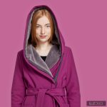 Gertrud winter coat - cyclamen/gray